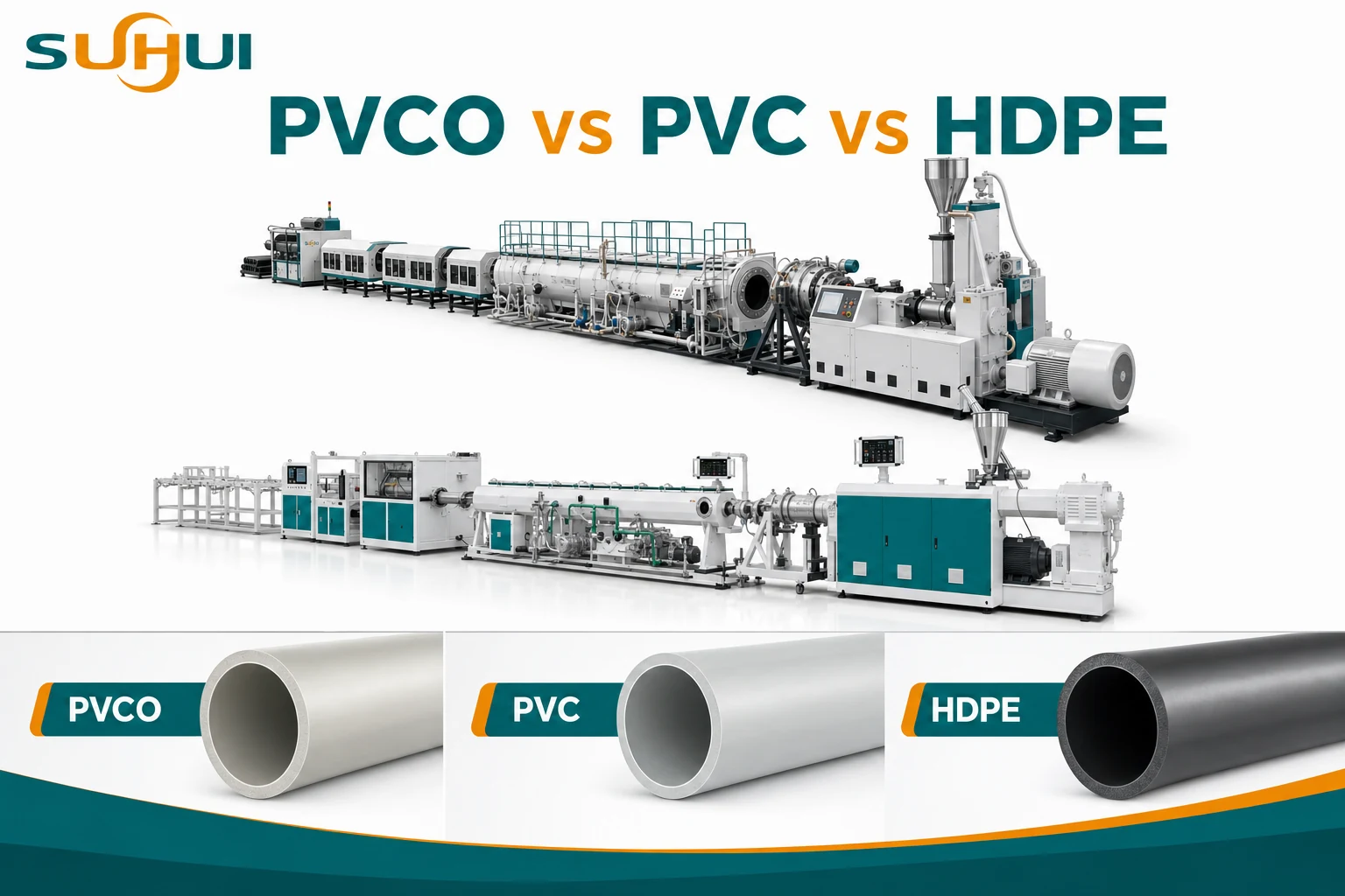 PVCO vs PVC vs HDPE pipe comparison for plastic pressure pipe applications